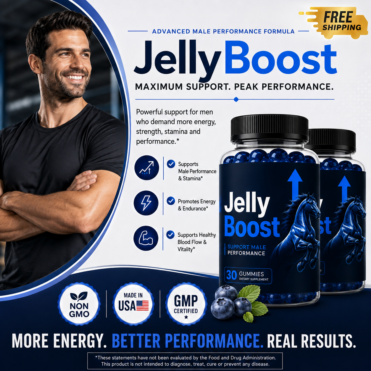 JellyBoost men's daily performance support